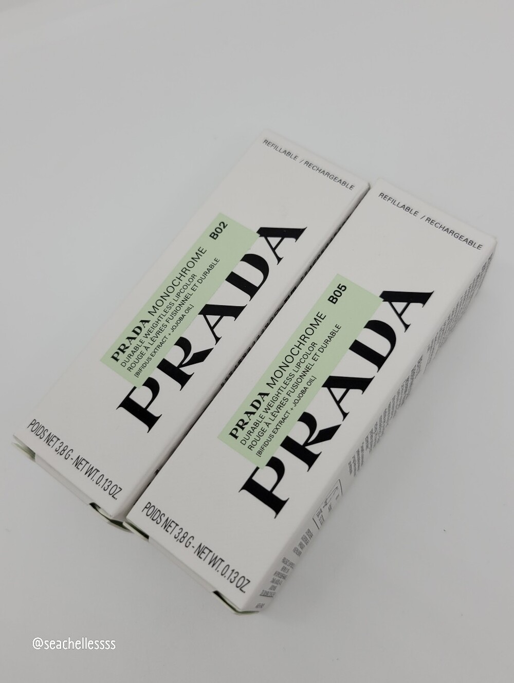 Prada Monochrome Hyper Matte Refillable Lipstick B05 Quartz Brand New in Box - Picture 6 of 7